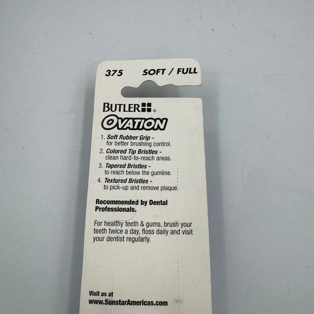 Butler Ovation Toothbrush 375 Soft Pink‎ Blue Soft Full Value Pack 2ct NEW
